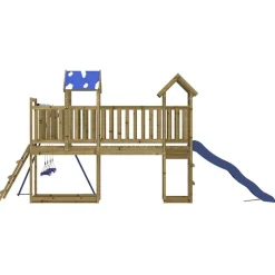 vidaXL Estructuras Para Juegos Al Aire Libre-Parque infantil de exterior madera de pino impregnada