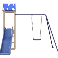 vidaXL Estructuras Para Juegos Al Aire Libre-Parque infantil de exterior de madera maciza de pino