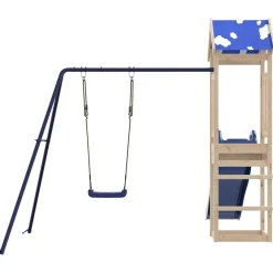 vidaXL Estructuras Para Juegos Al Aire Libre-Parque infantil de exterior de madera maciza de pino