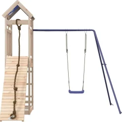 vidaXL Estructuras Para Juegos Al Aire Libre-Parque infantil de exterior de madera maciza de pino