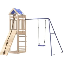 vidaXL Estructuras Para Juegos Al Aire Libre-Parque infantil de exterior de madera maciza de pino