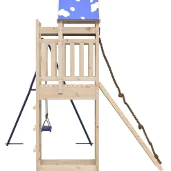 vidaXL Estructuras Para Juegos Al Aire Libre-Parque infantil de exterior de madera maciza de pino