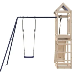 vidaXL Estructuras Para Juegos Al Aire Libre-Parque infantil de exterior de madera maciza de pino
