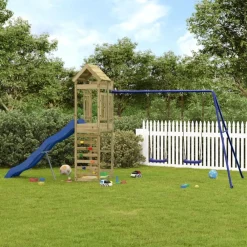 vidaXL Estructuras Para Juegos Al Aire Libre-Parque infantil de exterior madera de pino impregnada