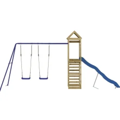 vidaXL Estructuras Para Juegos Al Aire Libre-Parque infantil de exterior madera de pino impregnada