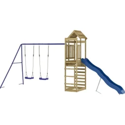 vidaXL Estructuras Para Juegos Al Aire Libre-Parque infantil de exterior madera de pino impregnada
