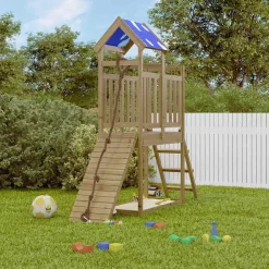 vidaXL Parque infantil de exterior madera de pino impregnada Outlet