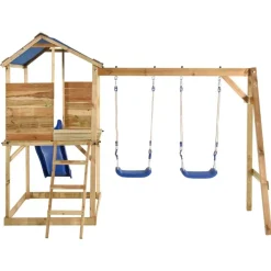 vidaXL Estructuras Para Juegos Al Aire Libre-Parque infantil de exterior madera de pino impregnada