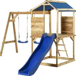 vidaXL Estructuras Para Juegos Al Aire Libre-Parque infantil de exterior madera de pino impregnada