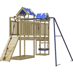 vidaXL Estructuras Para Juegos Al Aire Libre-Parque infantil de exterior madera de pino impregnada