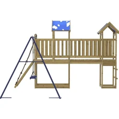 vidaXL Estructuras Para Juegos Al Aire Libre-Parque infantil de exterior madera de pino impregnada