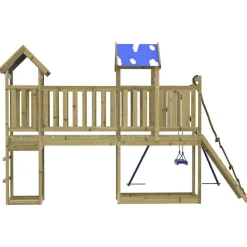 vidaXL Estructuras Para Juegos Al Aire Libre-Parque infantil de exterior madera de pino impregnada