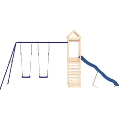 vidaXL Estructuras Para Juegos Al Aire Libre-Parque infantil de exterior madera maciza de pino