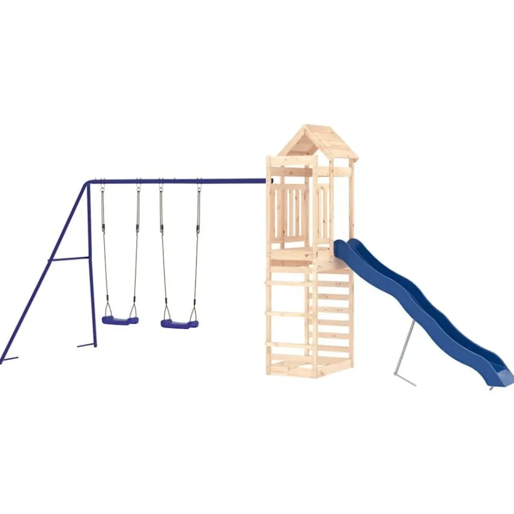 vidaXL Estructuras Para Juegos Al Aire Libre-Parque infantil de exterior madera maciza de pino