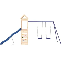 vidaXL Estructuras Para Juegos Al Aire Libre-Parque infantil de exterior madera maciza de pino