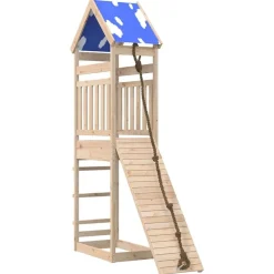 vidaXL Parque infantil de exterior de madera maciza de pino Best