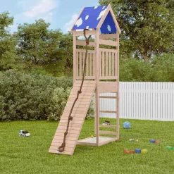 vidaXL Parque infantil de exterior de madera maciza de pino Best