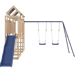 vidaXL Estructuras Para Juegos Al Aire Libre-Parque infantil de exterior de madera maciza de pino