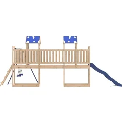 vidaXL Estructuras Para Juegos Al Aire Libre-Parque infantil de exterior de madera maciza de pino