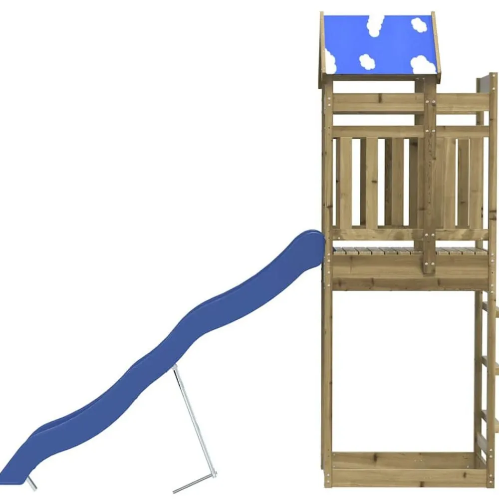 vidaXL Parque infantil de exterior madera de pino impregnada New