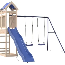 vidaXL Estructuras Para Juegos Al Aire Libre-Parque infantil de exterior de madera maciza de pino