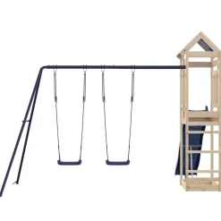 vidaXL Estructuras Para Juegos Al Aire Libre-Parque infantil de exterior de madera maciza de pino