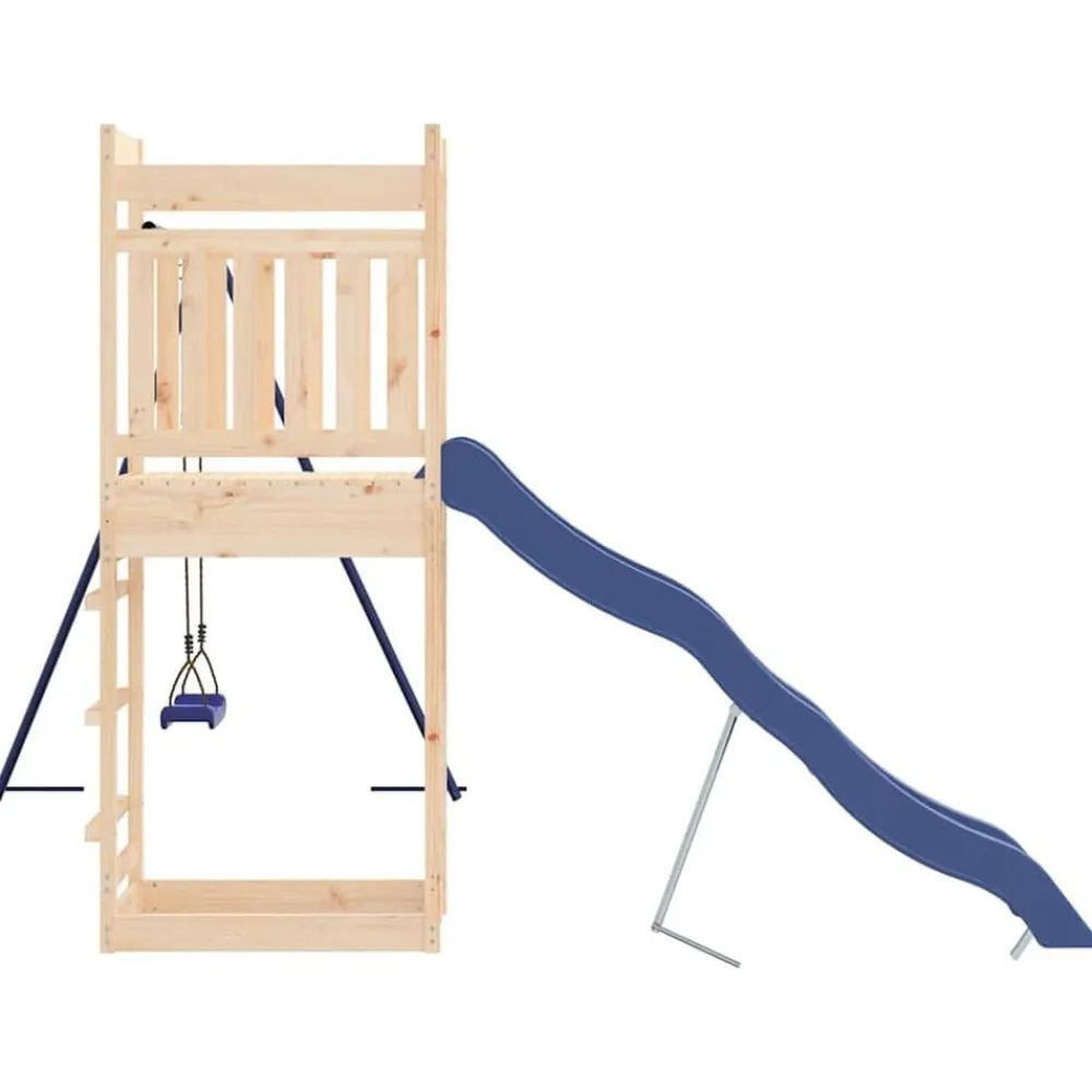 vidaXL Parque infantil de exterior madera maciza de pino