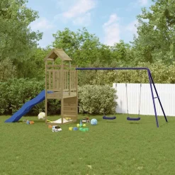 vidaXL Parque infantil de exterior madera de pino impregnada Hot