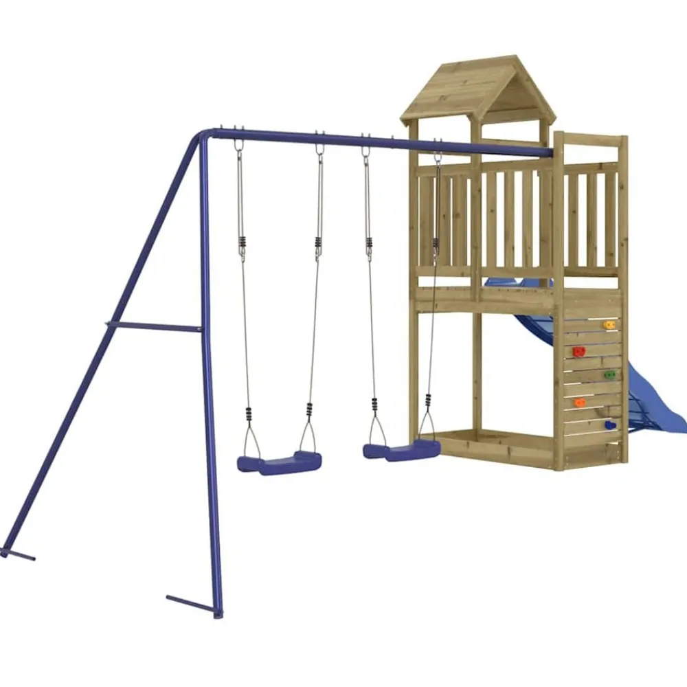 vidaXL Parque infantil de exterior madera de pino impregnada Hot