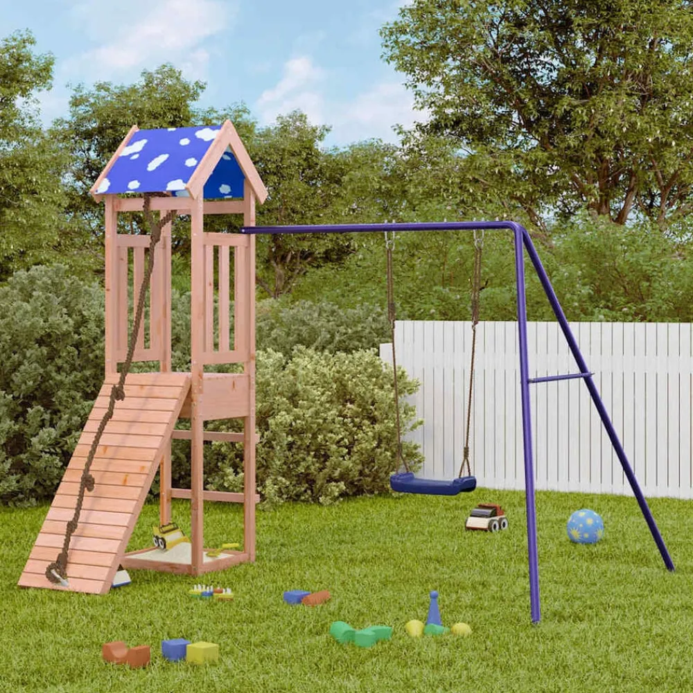 vidaXL Parque infantil de exterior madera maciza de abeto Douglas Sale