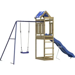 vidaXL Estructuras Para Juegos Al Aire Libre-Parque infantil de exterior madera de pino impregnada