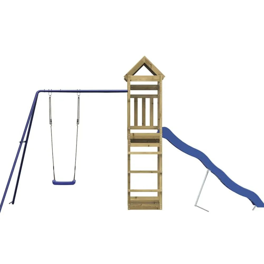 vidaXL Estructuras Para Juegos Al Aire Libre-Parque infantil de exterior madera de pino impregnada