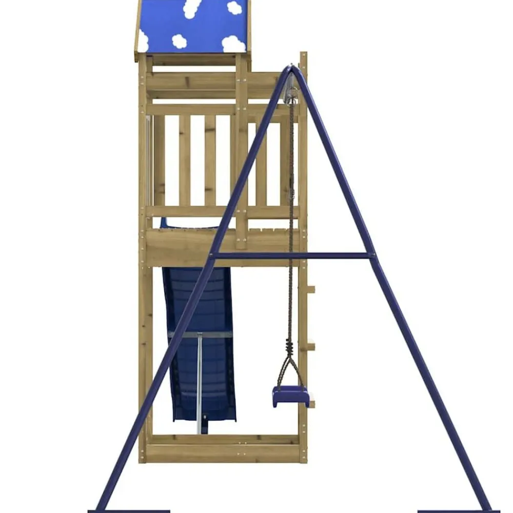 vidaXL Estructuras Para Juegos Al Aire Libre-Parque infantil de exterior madera de pino impregnada