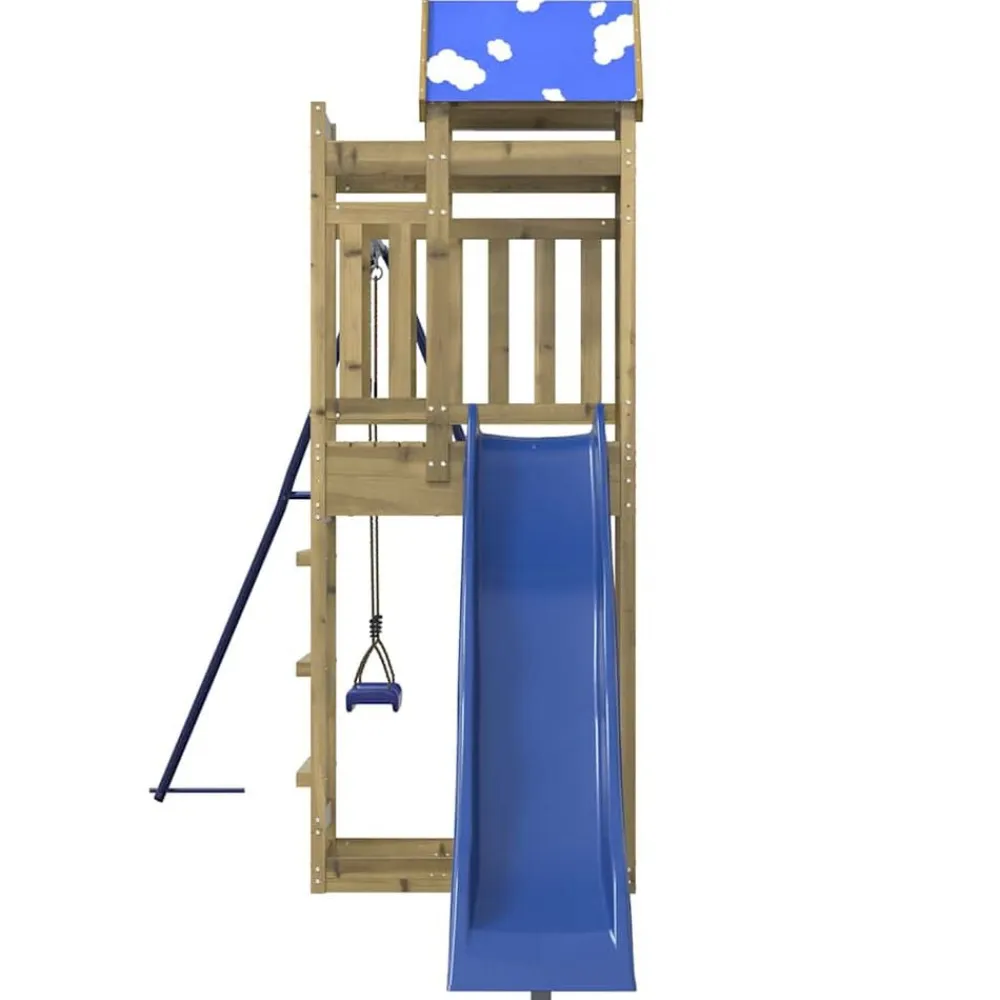 vidaXL Estructuras Para Juegos Al Aire Libre-Parque infantil de exterior madera de pino impregnada