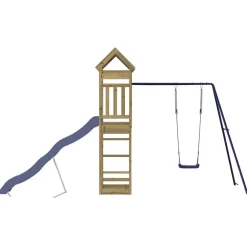 vidaXL Estructuras Para Juegos Al Aire Libre-Parque infantil de exterior madera de pino impregnada
