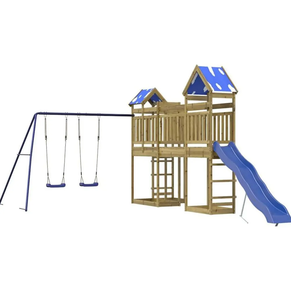 vidaXL Parque infantil de exterior madera de pino impregnada Sale