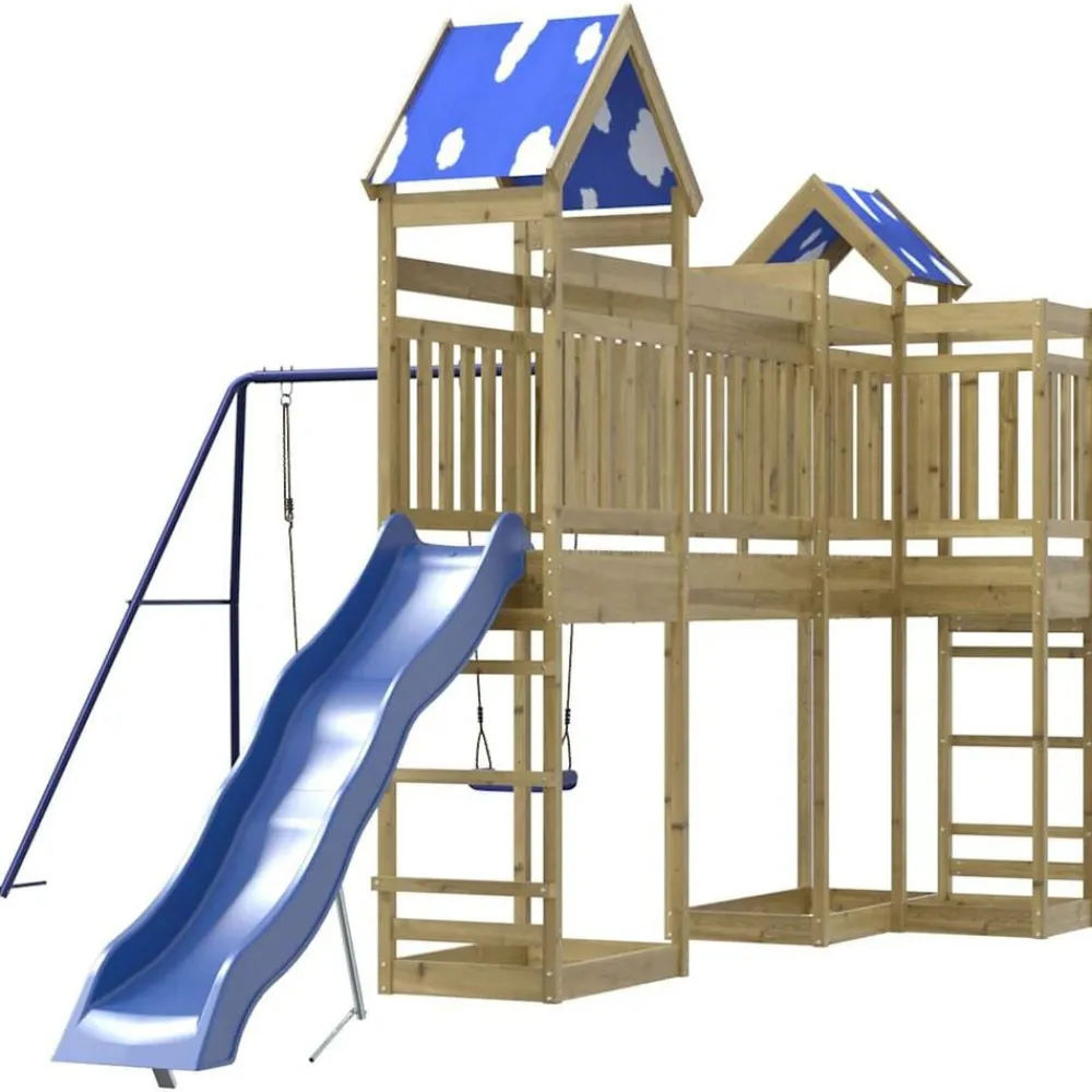 vidaXL Parque infantil de exterior madera de pino impregnada Sale