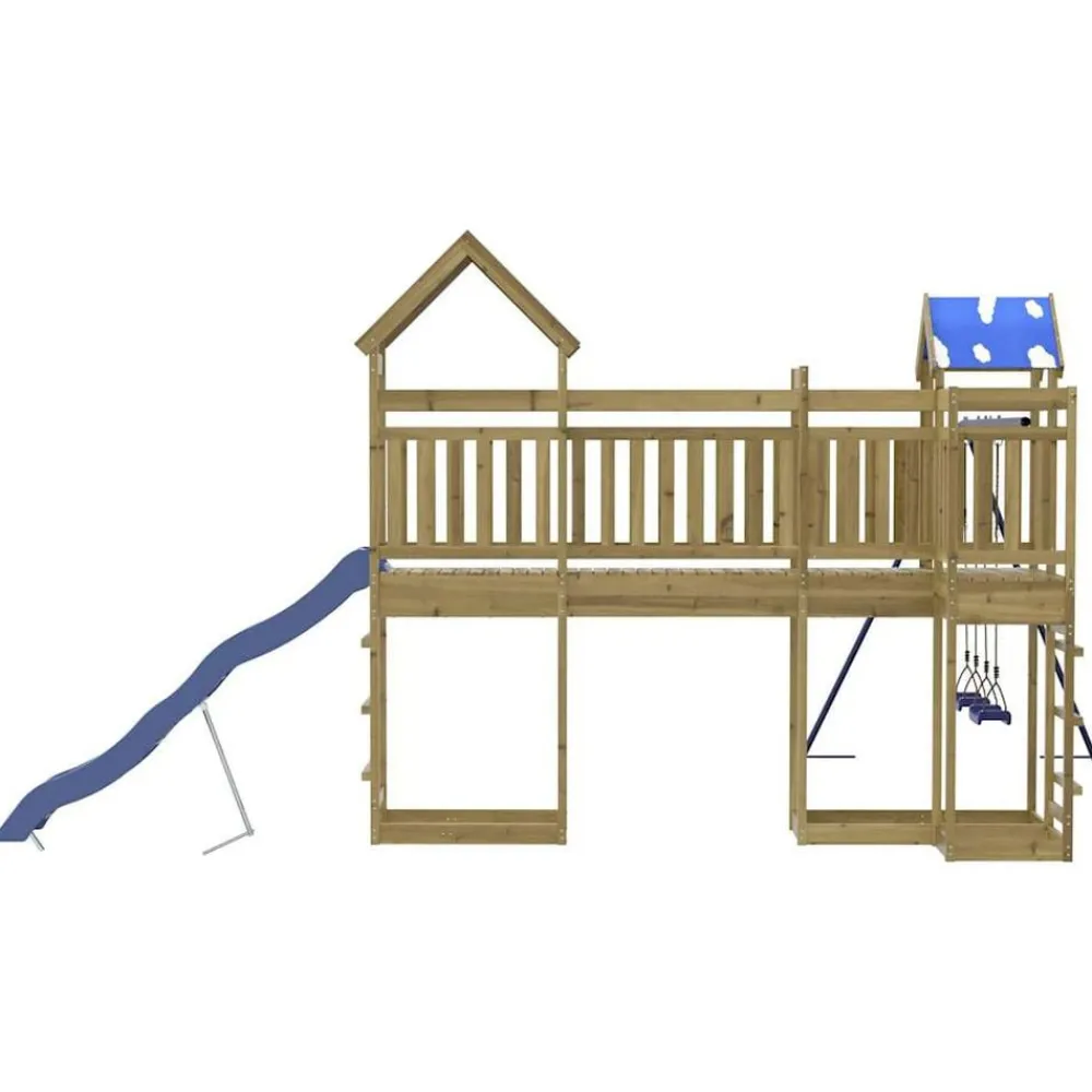 vidaXL Parque infantil de exterior madera de pino impregnada Sale
