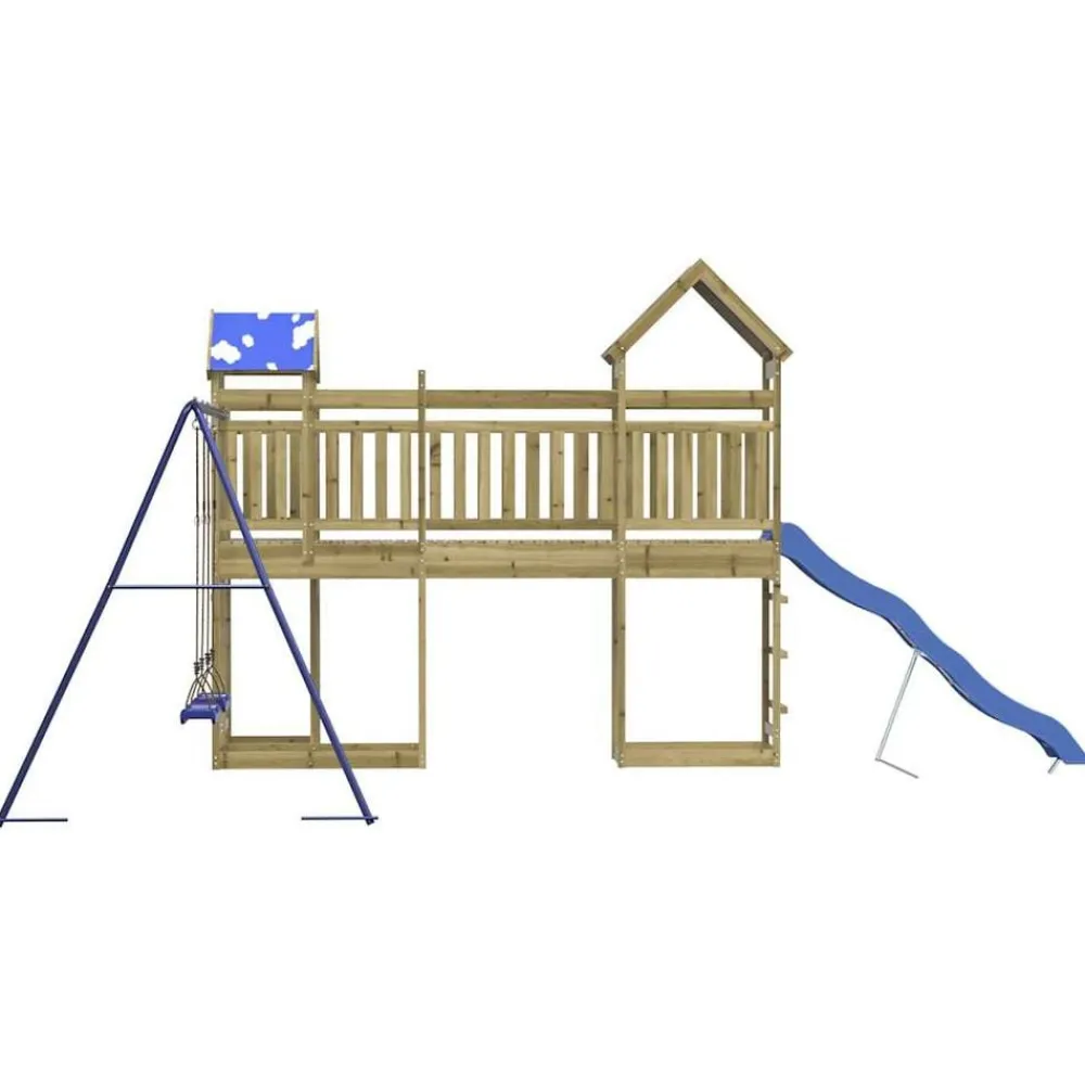 vidaXL Parque infantil de exterior madera de pino impregnada Sale