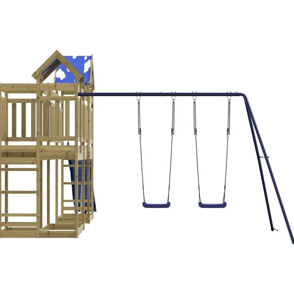 vidaXL Parque infantil de exterior madera de pino impregnada Sale