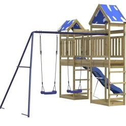 vidaXL Parque infantil de exterior madera de pino impregnada Sale