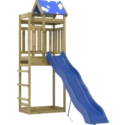 vidaXL Parque infantil de exterior madera de pino impregnada