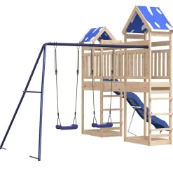 vidaXL Parque infantil de exterior de madera maciza de pino Online