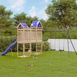vidaXL Parque infantil de exterior de madera maciza de pino Online