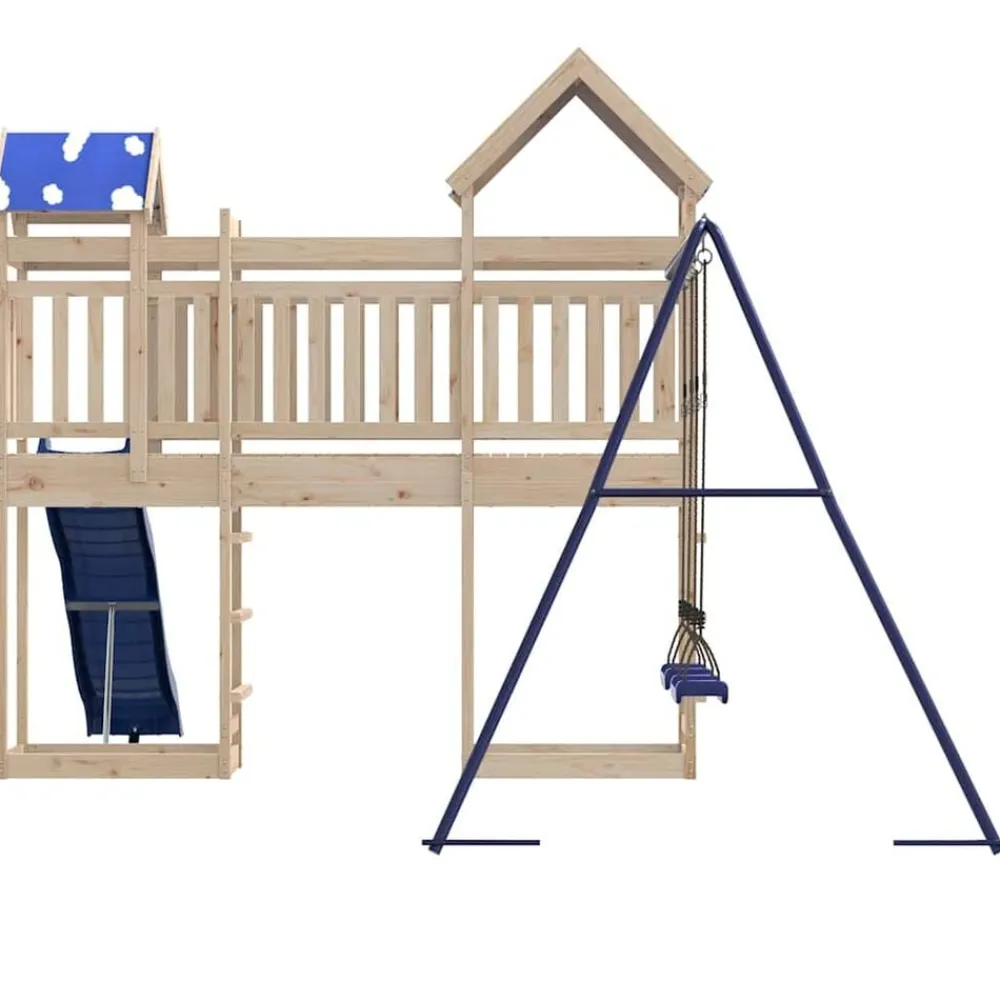 vidaXL Parque infantil de exterior de madera maciza de pino Online