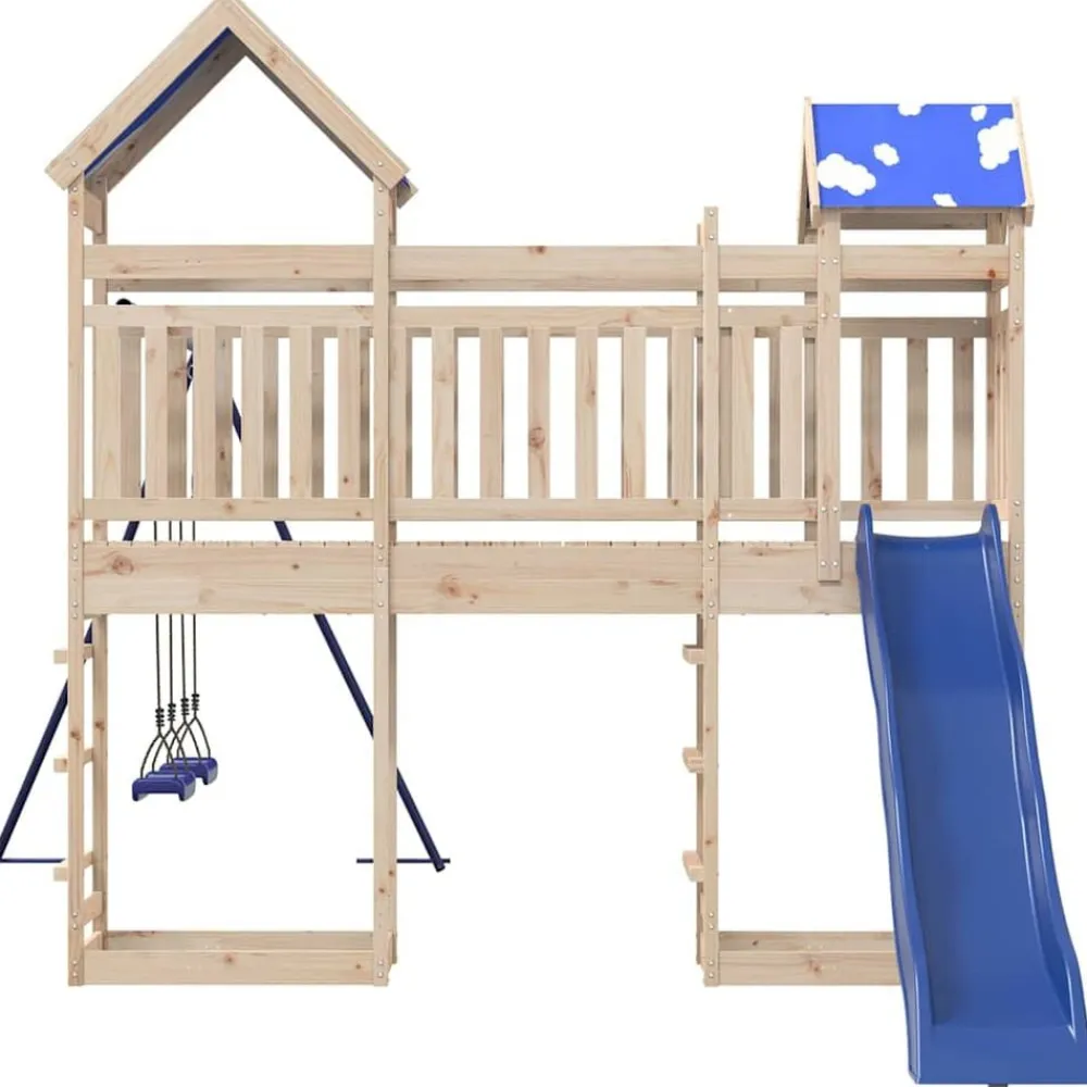 vidaXL Parque infantil de exterior de madera maciza de pino Online