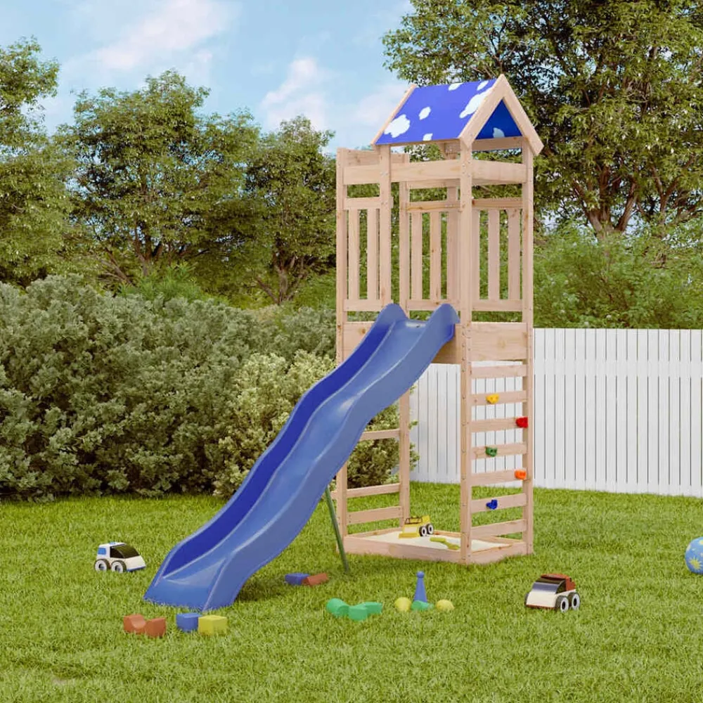vidaXL Parque infantil de exterior de madera maciza de pino Sale