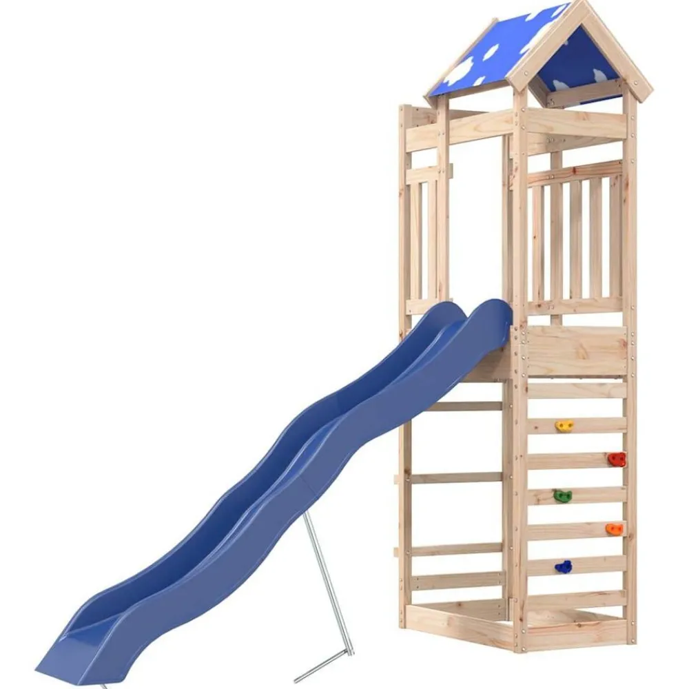 vidaXL Parque infantil de exterior de madera maciza de pino Sale