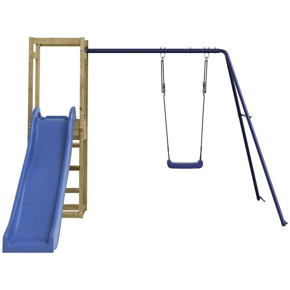 vidaXL Estructuras Para Juegos Al Aire Libre-Parque infantil de exterior madera de pino impregnada