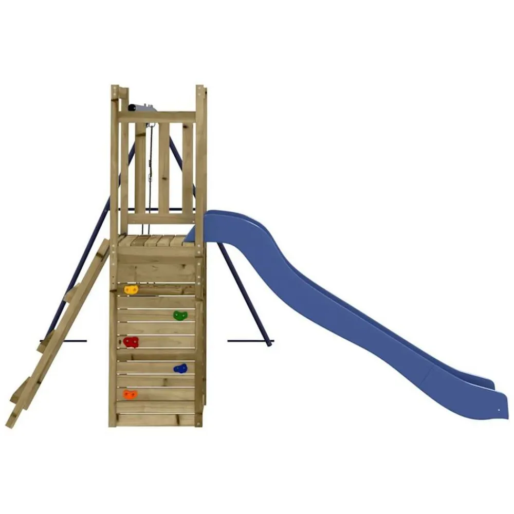 vidaXL Estructuras Para Juegos Al Aire Libre-Parque infantil de exterior madera de pino impregnada